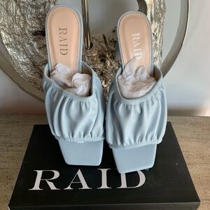 RAID Melodiee Blue Puffy High Heel Sandals